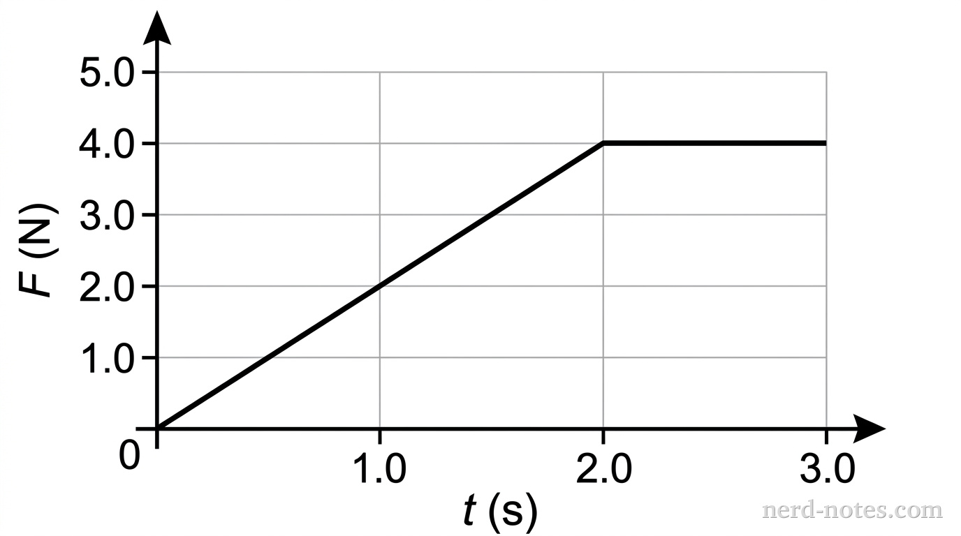 Net force exerted on the cart as a function of time.