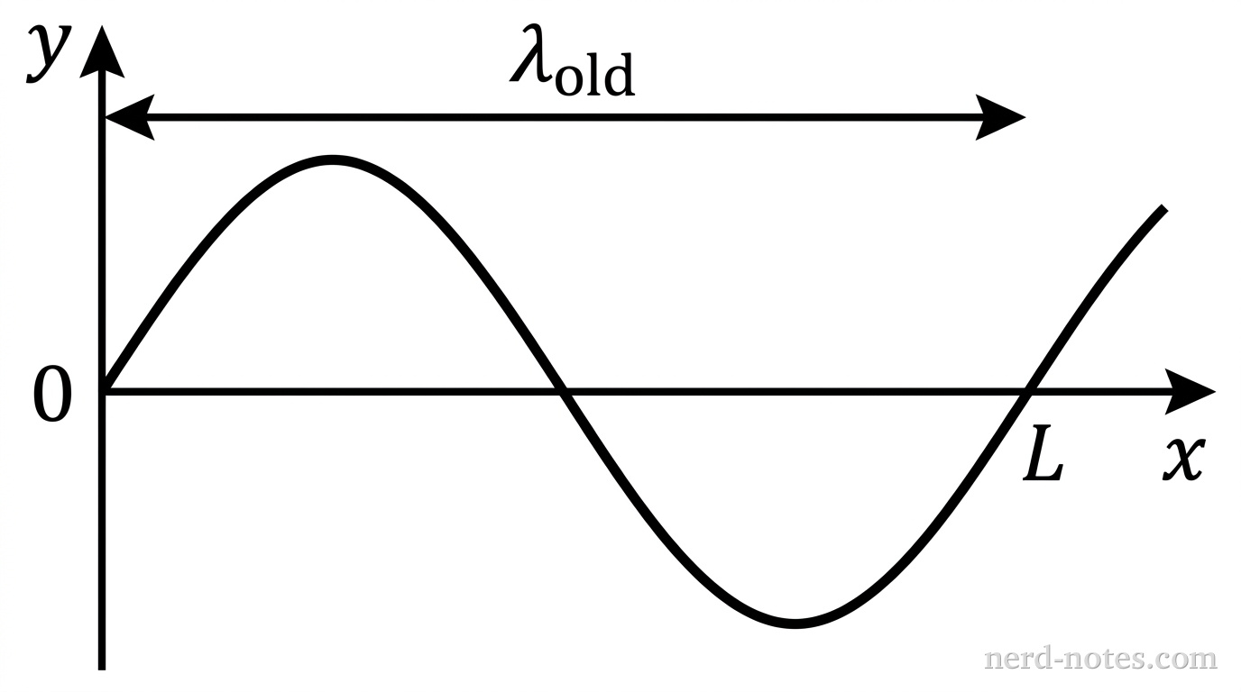 Snapshot graph of the initial transverse wave on the string.