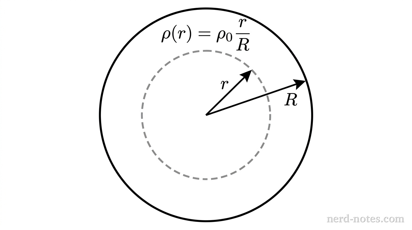 Cross-sectional view of the non-conducting cylinder and a coaxial Gaussian surface.