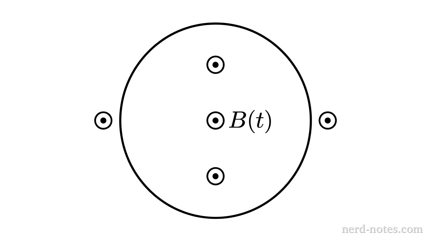 A stationary circular conducting loop in a spatially uniform magnetic field.