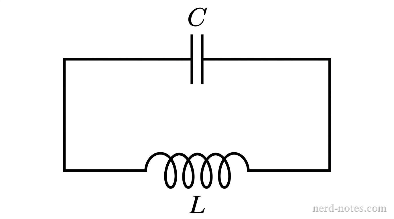 Schematic diagram of the LC circuit.