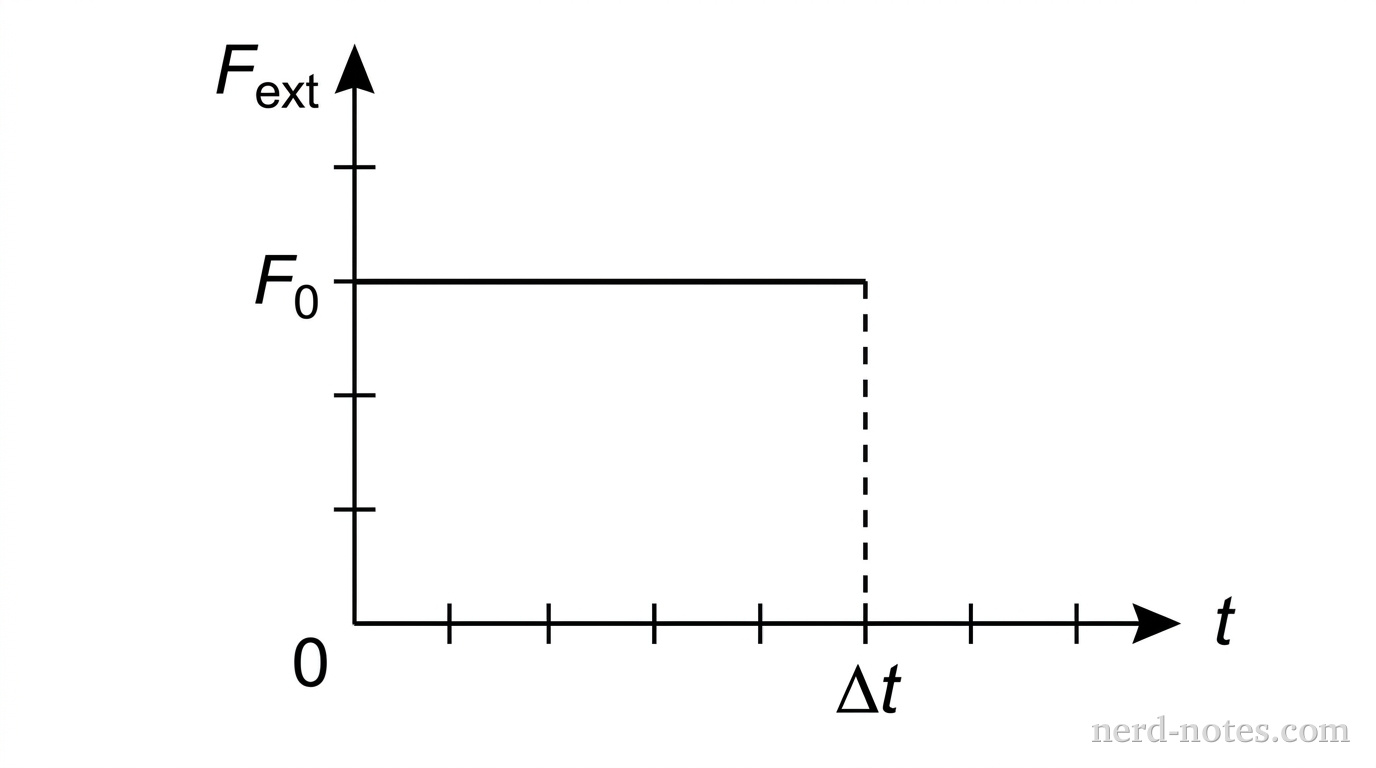 Graph of the external force magnitude over time.